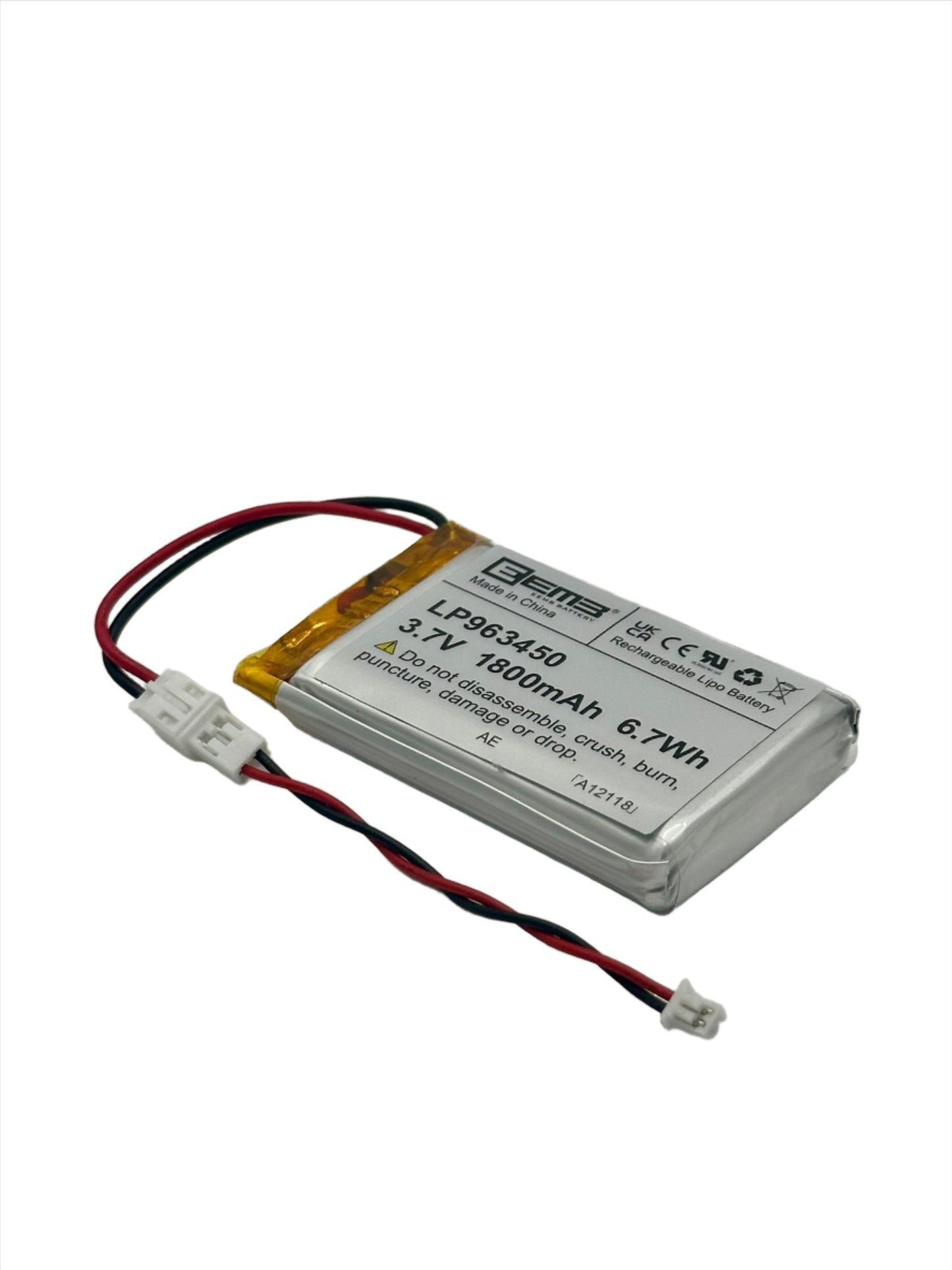 Plug & Play JST-SH 1.25mm Female to JST-PHR 2mm Male Battery Adapter Cable (Works with EEMB 3.7v LiPo)