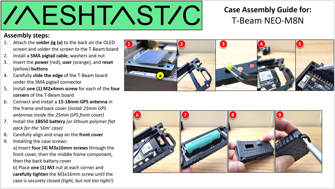 Lilygo T-Beam v1.x NEO-M8N Case / Enclosure for Meshtastic